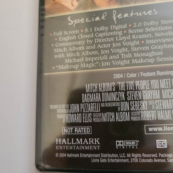 💥5 for 25💥 Hallmark Mitch Albom's Five People You Meet In Heaven DVD Brand New - Picture 5 of 8